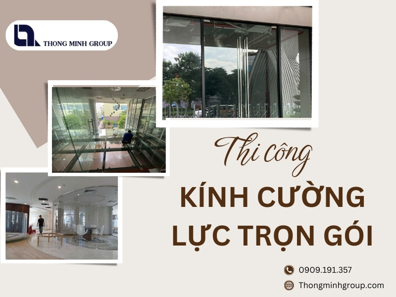 Thi công kính cường lực